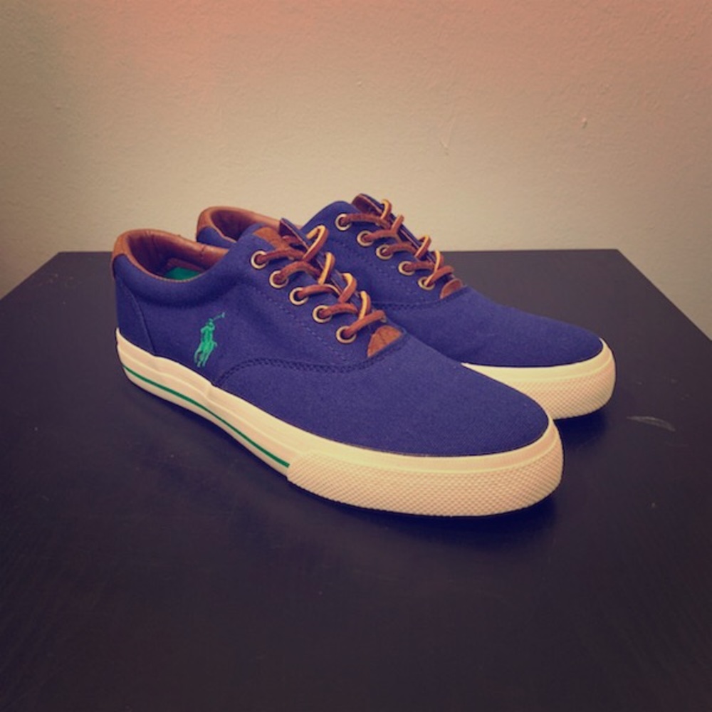 Polo Ralph Lauren Blue Vaughn Canvas Shoe